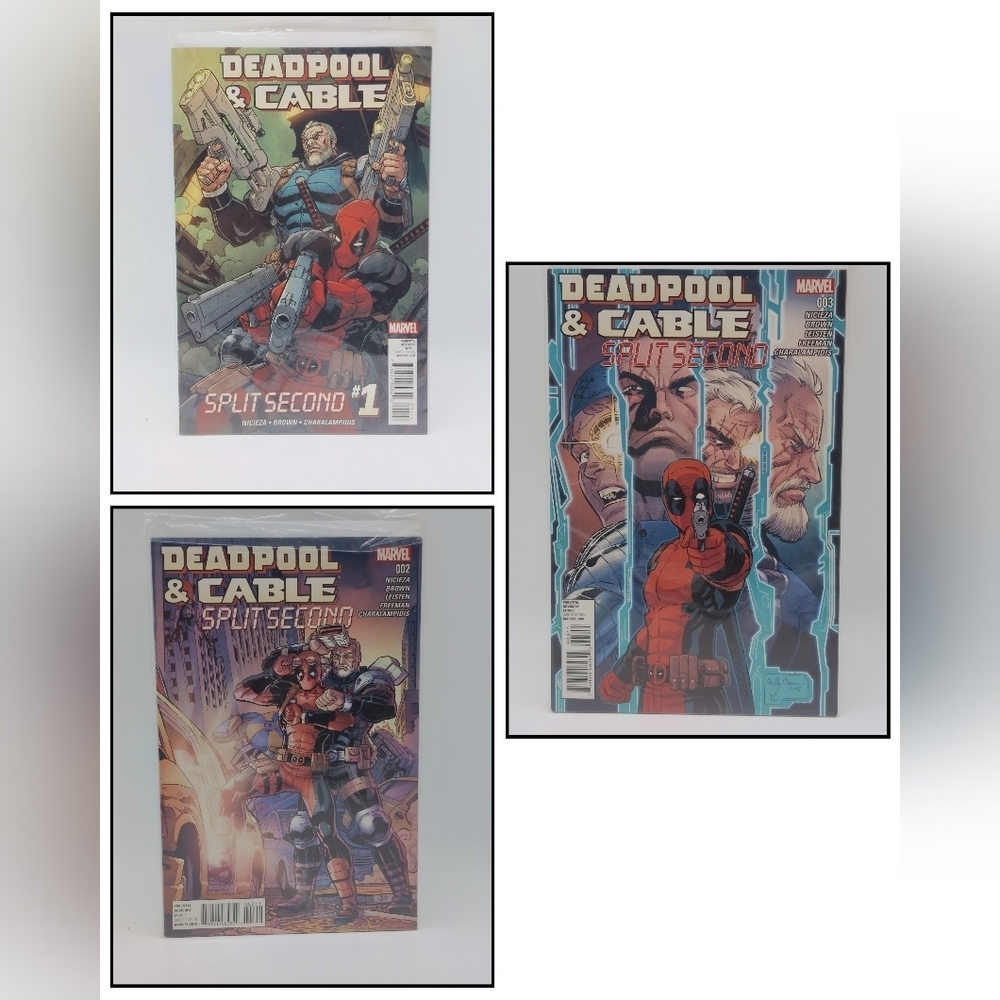 Marvel Deadpool & Cable Split Second Set Of 3 Comic Books 1,2,3